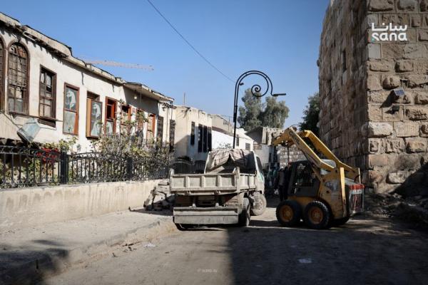 محافظة دمشق تواصل تأهيل طريق الكلاسة في المدينة القديمة للحفاظ على طابعها التراثي