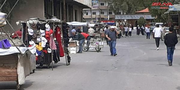تحديد أماكن تواجد البسطات والباعة الجوالين في درعا