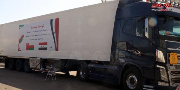 مساعدات إغاثية من سلطنة عمان والأردن لمتضرري الزلزال تصل إلى معبر نصيب الحدودي